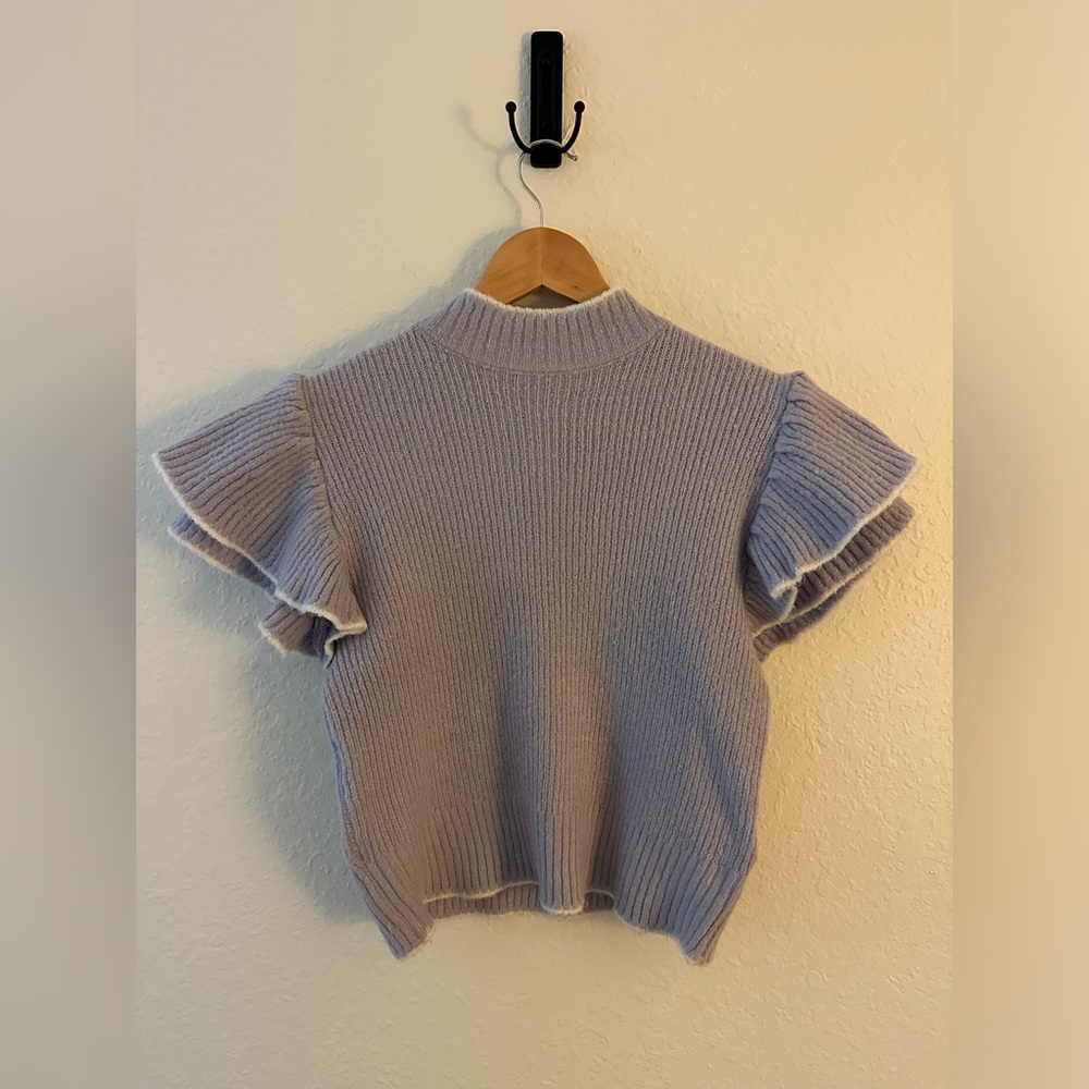 Violet Romance Short-Sleeve Sweater